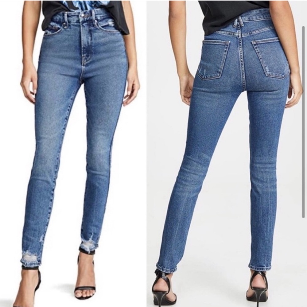 Good American Women’s 25 0 Good Curve High Rise Curvy Stretch Skinny Jeans